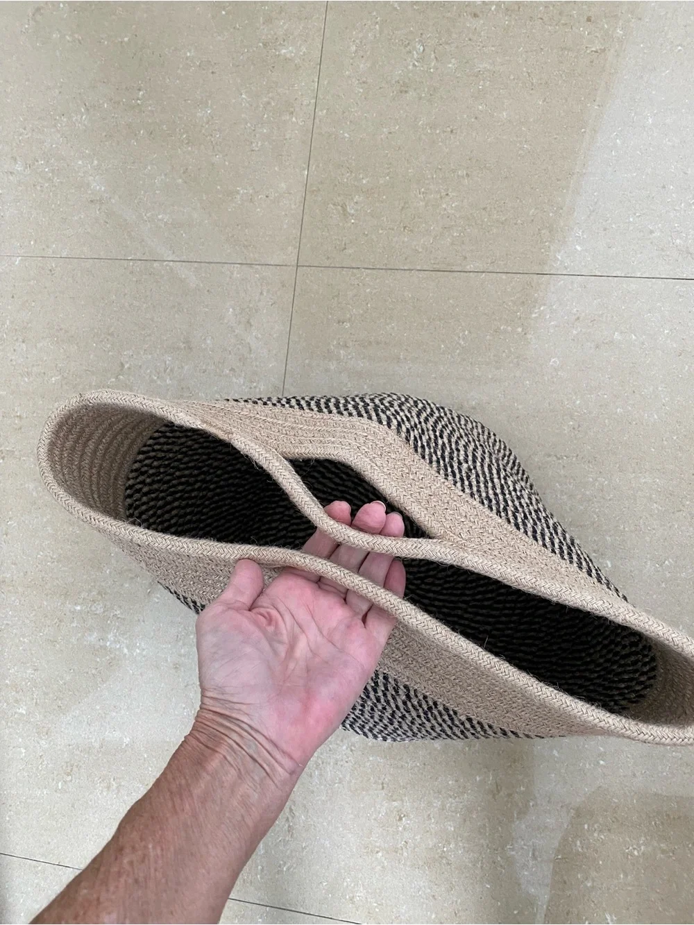 Mintwood  Design Jute Basket 11x11”